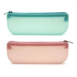 Makeup Brushes Silicone Brush Holder Storage Cosmetic Bag Box Container Drop