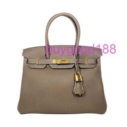 Aa Biridkkin Delicate Luxury Womens Social Designer Totes Bag Shoulder Bag 30 Togo Gold Hardware Handbags Fashionable Commuting Handbag