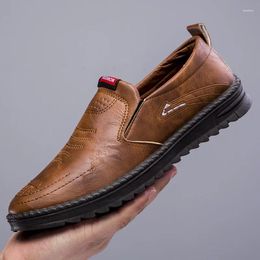 Casual Shoes Men Slip On Soft Light Formal Loafers Moccasins Italian Flats Male Driving Breathable