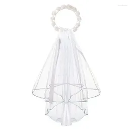 Hair Clips Delicate Bridal Headband With Veil Bachelorette Party Hairhoop Engagement Headdresses Wedding Poshoots Dropship