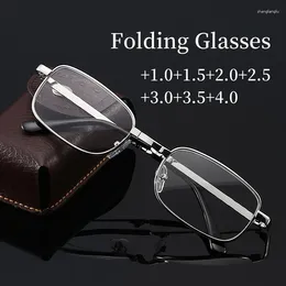 Sunglasses Anti-Blue Light Blocking Foldable Reading Glasses Full-Frame Metal Eyewear Hd Ultra Portable For Men Women