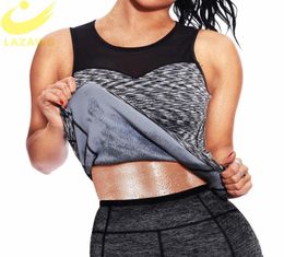 LAZAWG Women Body Shaper Slim Sauna Sweat Neoprene Top Waist Trainer Tank Top Thermo Vest Breathable Mesh Sweat Sports Vest Y23309751