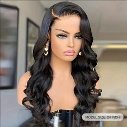 24 Inches Side Parting Long Wigs Black Big Wavy Hair For Black Women Europe America Fashion Deep Wave Rose Net Long Hair Wholesale
