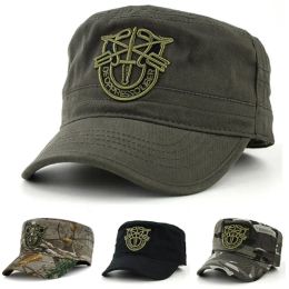 Vintage Flat Top Camouflage Military Hats Men Summer Army Cap Gorras Male Sports Camo Men's Caps Sun Trucker Hat Bone