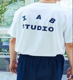 Men039s TShirts IAB studio xiaozhongchao brand letter printing Korean high street loose and versatile men039s couple round 4150374