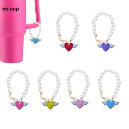 Cat Toys Love Wings Pearl Chain With Charm Personalised Handle For Tumbler Cup Shaped Accessories Drop Delivery Otjlm