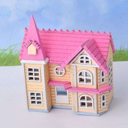 DIY Assemble Fairytale Town Mini Doll Houses Dolls House Wooden Miniature Handicraft Building 9ff76