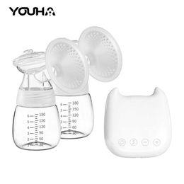 Breastpumps Electric Breast Pump Automatic Double Breast Pump Set Comfortable Breast Feeding Milk Collector WX74155