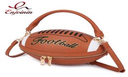 Fun Football Style Crossbody Bag for Women Crossbody Shoulder Bag Rugby Style Purses and Handbags Girls Fashion Designer Bag Q07099818607