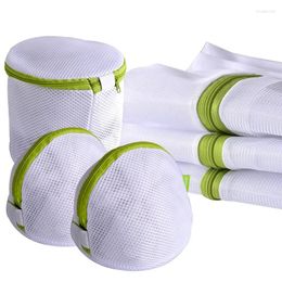 Storage Bags 6 Sizes/set Zippered Foldable Laundry Bag Bra Socks Underwear Clothes Washing Machine Protection Net Mesh