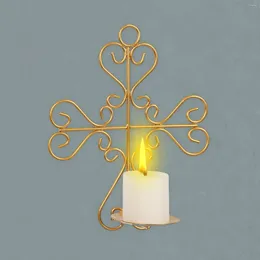 Candle Holders Metal Candlestick Iron Wall Candles Sconce Holder Candelabra Home Cafe Livingroom Tea Light Candleholder For Kitchen Bedroom