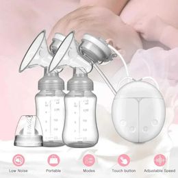 Breastpumps Dual electric breast pump powerful suction cup USB electric breast pump with baby bottle cold and hot pad Nippl WX