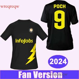 2024 Rayo Mens Soccer Jerseys POCH CICHERO JOSELETE RAYO MALDONADO Home Black Football Shirts Short Sleeve Uniforms