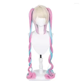 Party Supplies NEEDY GIRL OVERDOSE Ame Black Wig KAngle Hairpins Cosplay Long Game Ame-chan Angle-chan Double Ponytail Bow Ties