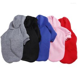 Dog Apparel Winer Clothes Solid Colour Cat Hoodie Costume Autumn Winter Coat Jacket Puppy Chihuahau Pet Outfit Clothing