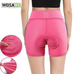 WOSAWE Cycling Underwear Women 5D Gel Padded Shorts Breathable Shockproof Underwear Mountain Bike Tights MTB Bicycle Underpants 240520