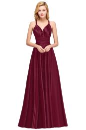 Nya brudtärna klänningar variabel bär på vägar toppkvalitet a-line ärmlös vin röd dammig blå marin maid av hedersklänningar bröllop gäst bär cps2000 5.2