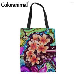 Shopping Bags Coloranimal Pretty Umerias Printed Women Linen Tote Bag High Capacity Canvas Shoulder Shopper Female Foldable Eco-Friendly
