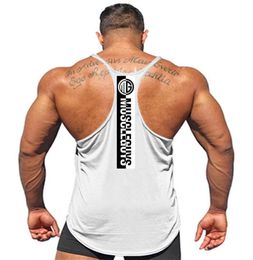 Muscleguys Cotton Gyms Tank Tops Men Sleeveless Tanktops For Boys Bodybuilding Clothing Undershirt Fitness Stringer Vest358U9849594973633
