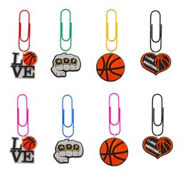 Party Decoration Basketball Cartoon Paper Clips Bk Bookmarks With Colorf Nurse Gift Cute For Kids Bookmark Clamp Desk Accessories Stat Ot1Ho