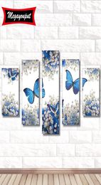 5 loading Full 5D Diamond Painting Kits Embroidery Flower Butterfly Cross Stitch kits living room mosaic pattern Home Decor BI2122566276