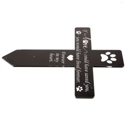 Garden Decorations Dog Grave Markers Cross Cemetery Stake Memorial Pet Claw Sympathy Plaque