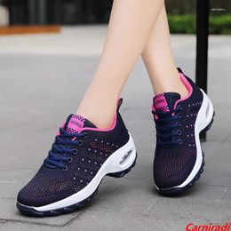 Casual Shoes Spring Thick Bottom Cushioning Women Sport Platform Baskets Height Increase Sneakers Ladies Non-slip Jogging