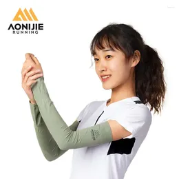 Knee Pads AONIJIE Summer Sunscreen Arm Sleeves Men Women UV Protection Quick Dry Sports Running Cycling Cool With Thumb Hole