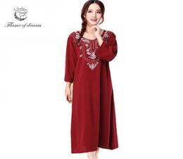 Long Nightgown M2xl Bust 100120cm Cotton Material 2017 New Autumn And Winter Night Gown Plus Size Sleepwear 9727426624