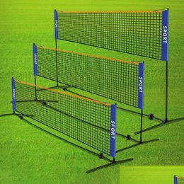 Other Sporting Goods Portable Folding Standard Professional Badminton Net Indoor Outdoor Sports Volleyball Tennis Training Square Nets Dhf46