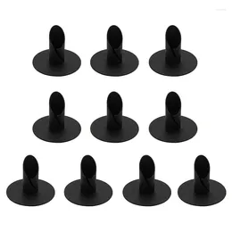 Candle Holders Pack Of 10 Taper Holder Black Iron Candlestick For Table Home Decor Party Christmas Centerpiecs