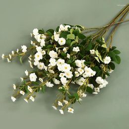 Decorative Flowers 1pc 75cm Artificial Camellia Branch With Leaves Fake Silk Flower For Wedding Party Christmas Graduation Ceremony Home