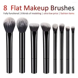 Makeup Brushes 8PCS Synthetic Hair Brush Kit Fashion Nylon ABS Soft Flat Long Cosmetic For Foundation Blush Eyeshadow