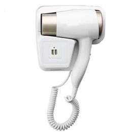 /Cold Wind Blow Hair Dryer Electric Wall Mount Hairdryers el Bathroom Dry Skin Hanging Wall Air Blowers With Stocket 240520