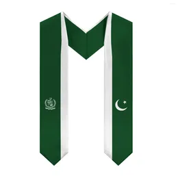 Scarves Pakistan Flag Emblem Graduation Stole Shawl Sash Honour For Study Aboard International Students