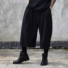 Men's Pants Eight Trousers Spring/summer Yamamoto Black Trend Loose Bell-bottom Wide Leg Culottes