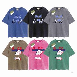 Mens Designer T-Shirt Summer GU Shirts Brand Vintage Retro Washed Tees Mens Womens Short Sleeve Hip Hop Streetwear Tops Shorts Clothing Clothes G-64 WUNZ