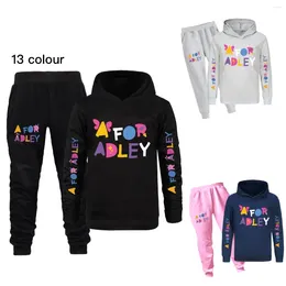 Clothing Sets A For Adley Hoodie Kids Cartoon Tracksuit Girls Hoody Sweatshirts Jogging Pants 2pcs Set Teenager Boys Sportsuit Children's