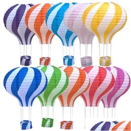 Other Event & Party Supplies Kids Boy Girl 1St Birthday Favour Folding Air Balloon Shape Lantern Pink Blue Wedding Baptism Decor Hangin Dhz9M