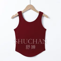 Women's Tanks Summer 2024 Crop Top Women Spandex Viscose High Strecth Womens Tank Sleeveless Short Style