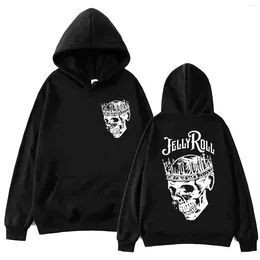 Women's Hoodies Jelly Roll The Beautifully Broken Tour 2024 Hoodie Harajuku Hip Hop Pullover Tops Sweatshirt Fans Gift