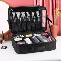 Cosmetic Bags Large Oxford Organiser Bag Removable Compartment Tool Box Makeup Artist Follow Make-up