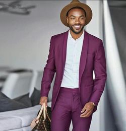 Casual Latest shawl lapel designBlazers Purple Suit men Wedding Tuxedos Slim Fit One Button Groom Party Prom Men dress71747684537066