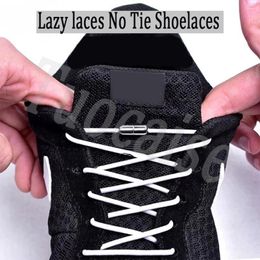 Shoe Parts 1 Pair Rubber Elastic Laces Lock One Size Fits All Shoes Shoelaces Round No Tie Sneakers Shoelace Kids Adult