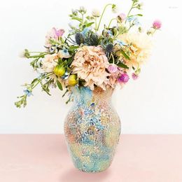 Vases Colorful Magic Mosaic Glass Vase Home Living Room Decoration Art Furnishing Articles