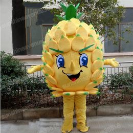Christmas Yellow Pineapple Mascot Costume Cartoon theme character Carnival Adults Size Halloween Birthday Party Fancy Outdoor Outfit For Men Women