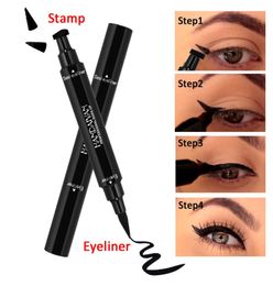 Eye Makeup Liquid Eyeliner Pen Make Up Waterproof Black Eye Liner Pencil Eyeliner Cat Eye New Wing Style Stamp Beauty Cosmetic8893771