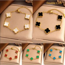 Designer Four-leaf Clover Top Jewelry Accessories Necklace Set Pendant Bracelet Stud Earring Ring of Plated Girl Christmas Engagement Gift No Box Van Clee bjk