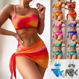 Fashion New bikini Women swimsuit Hot multi-color Summer Bikinis 3 pcs famous designer swimsuit classic colorblock sexy beach vacation bikini size s-xl