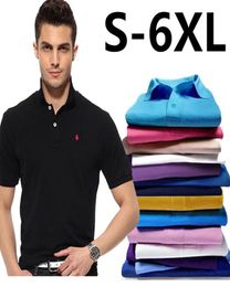 2020 Hip hop Polo Shirt Men Solid Casual Cotton Polo Men Slim Fit Embroidery Short Sleeve Men039s Polo 21 Colours S5XL8428061